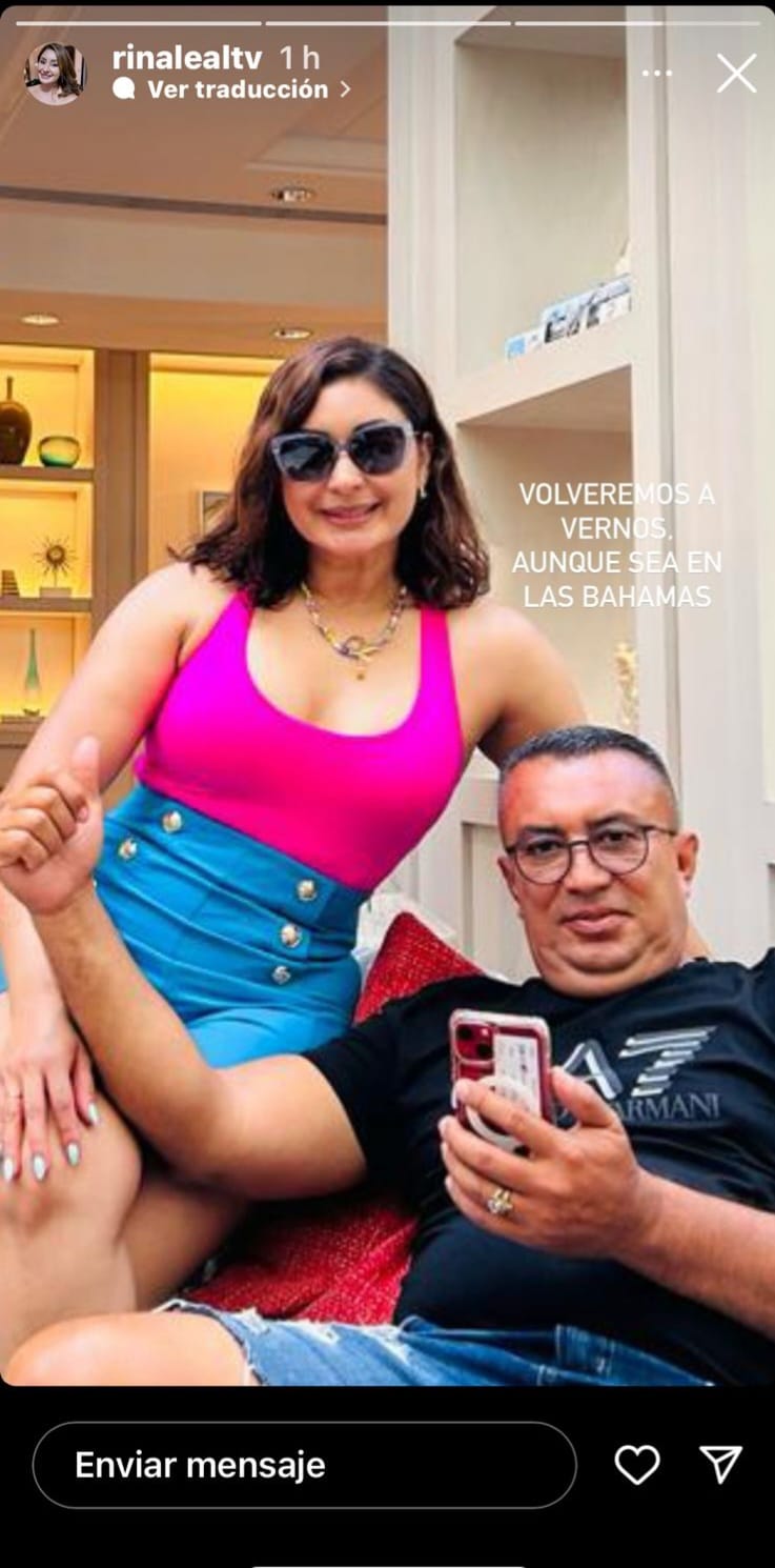 Rina Leal junto a su hermano. Foto: Captura Instagram