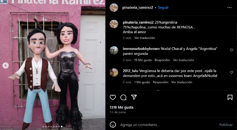 Ángela Aguilar demanda a Piñatería Ramírez por figuras de ella y Christian Nodal