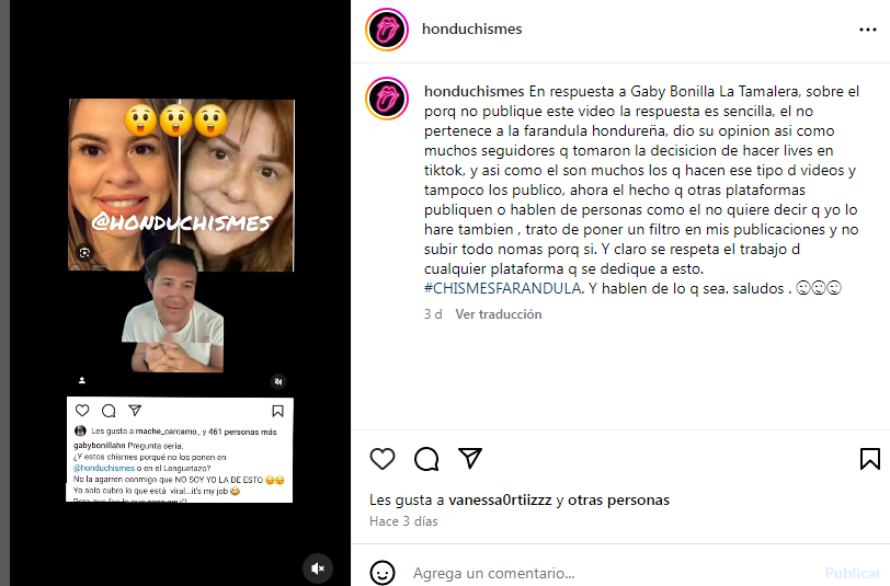 Periodista hondureño arremete contra Ana Alvarado, así reaccionó Gaby Bonilla