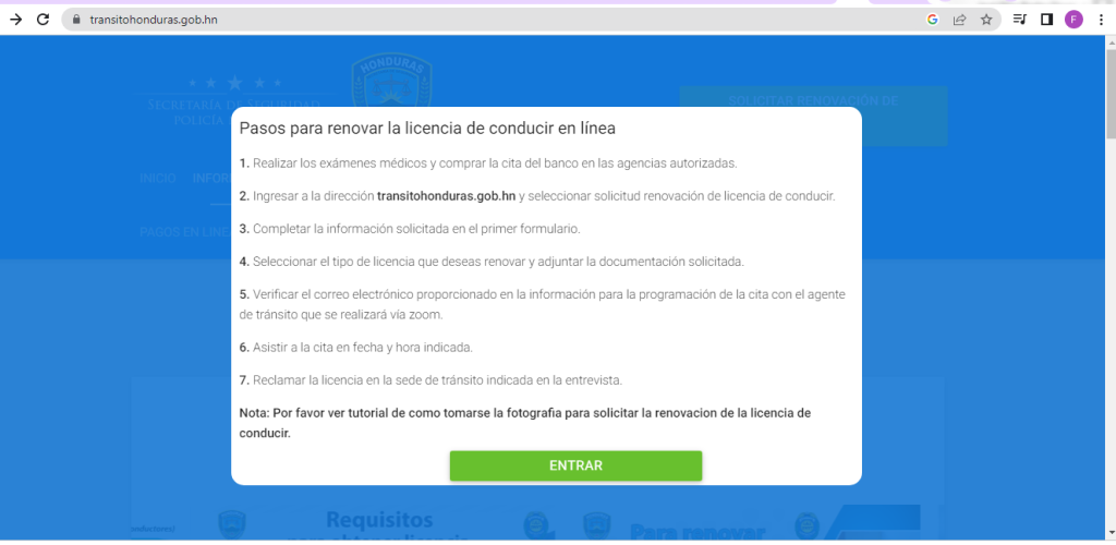 Pasos para renovar la licencia de conducir