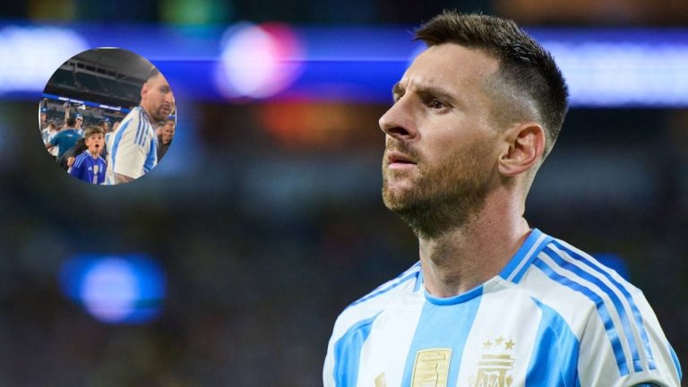 Imagen Principal de Nota: VIDEO: Messi realiza gesto grosero a fanático en la final de la Copa América