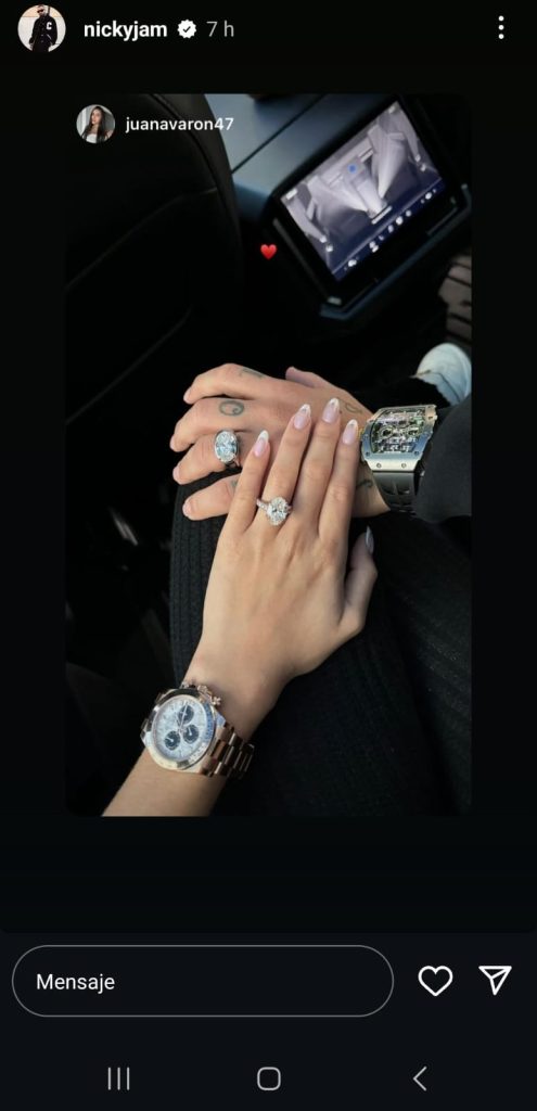 Nicky Jam y los anillos de boda