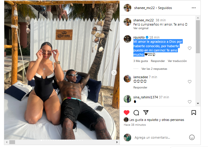 Romell Quioto recibe tierno mensaje de su novia por su cumpleaños