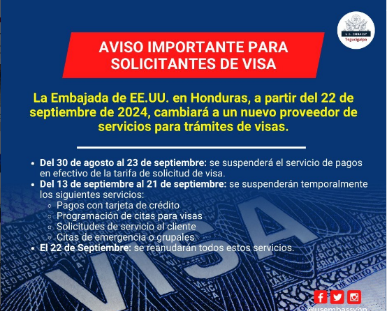 Cambios importantes en el proceso de solicitud de visa estadounidense en Honduras