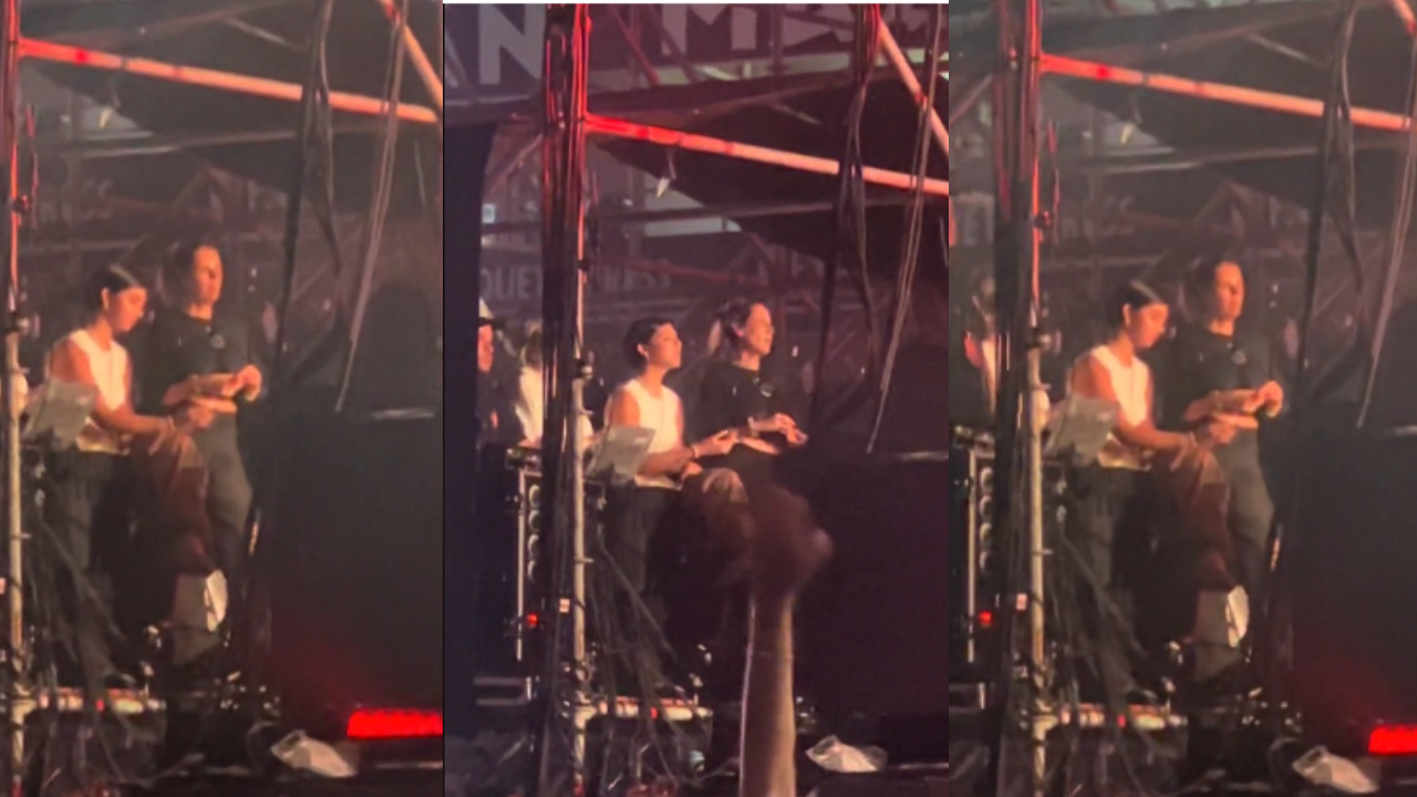 Imagen de Captan a Ángela Aguilar fumando en concierto de Nodal