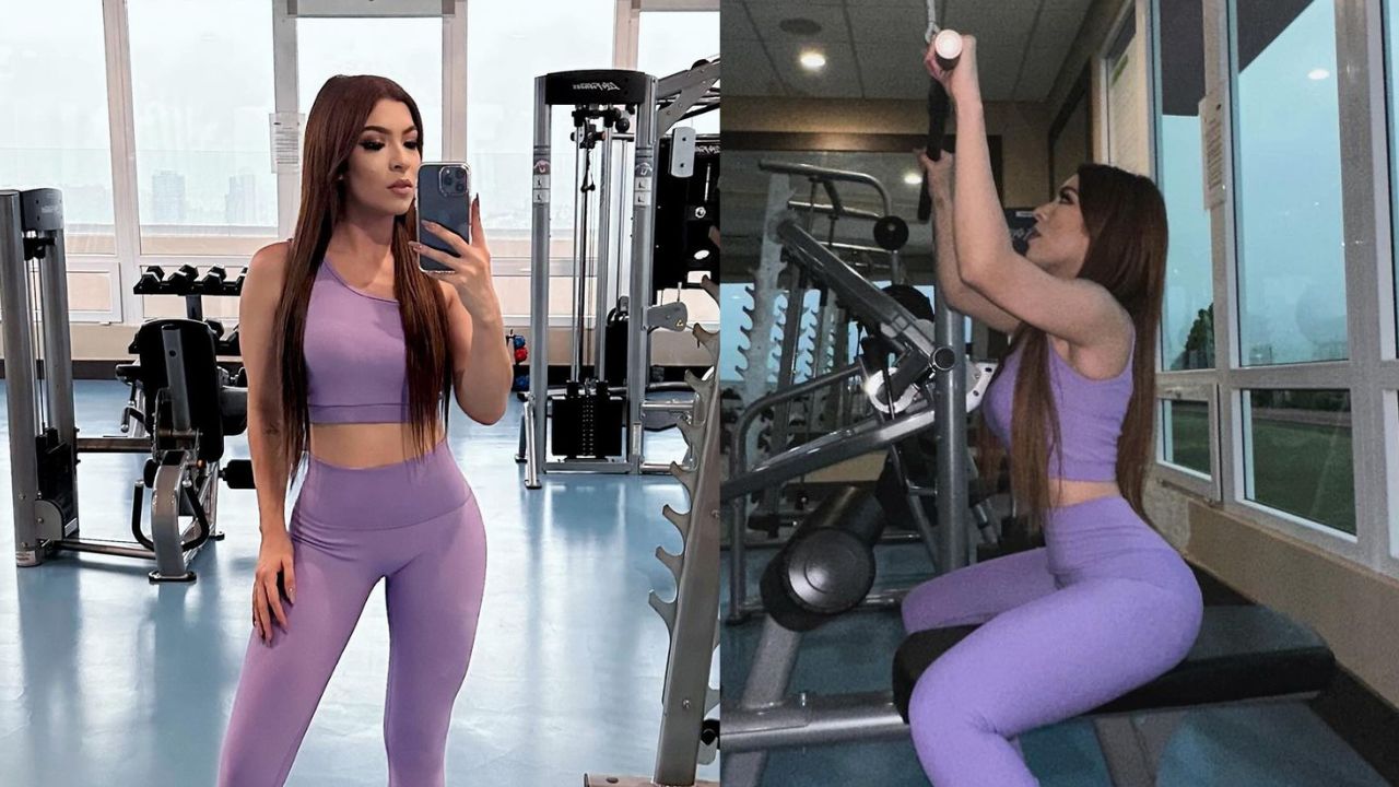 Imagen Principal de Nota: Laura Meza presume figura desde el gimnasio