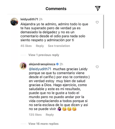 La conductora responde a criticas