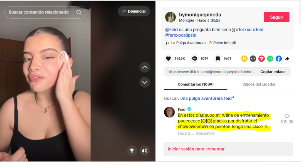 Feid responde ahondureña