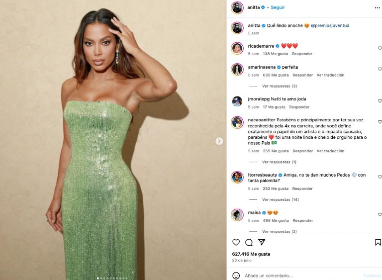 Gala Montes cae rendida ante los encantos de Anitta. Foto: IG @anitta