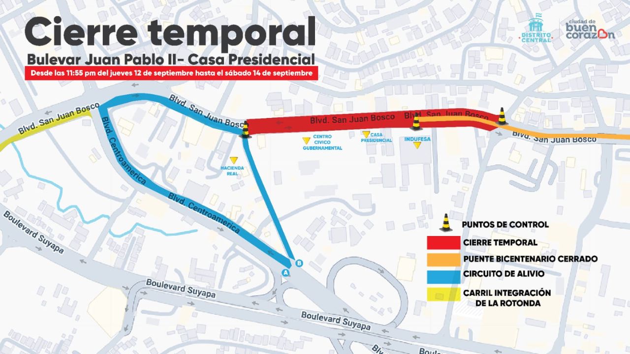Imagen Principal de Nota: Estas calles estarán cerradas el 14 y 15 de septiembre