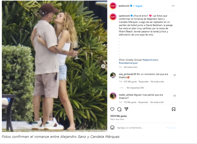 Alejandro Sanz estrena romance con la actriz Candela Márquez