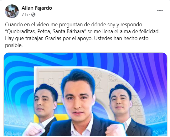 Allan Fajardo regresa a Televicentro