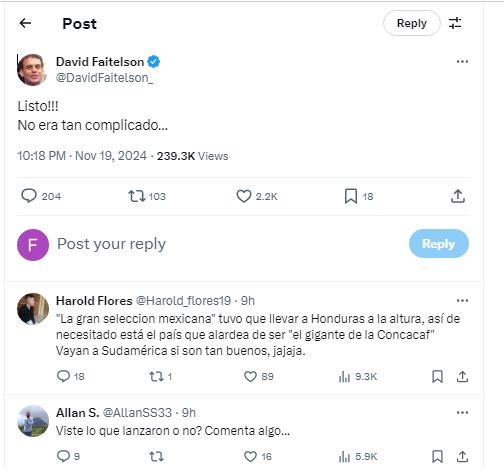 Faitelson celebra la victoria mexicana