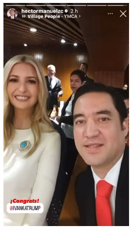 Héctor Manuel Zelaya e Ivanka Trump Celebran el Triunfo de Donald Trump
