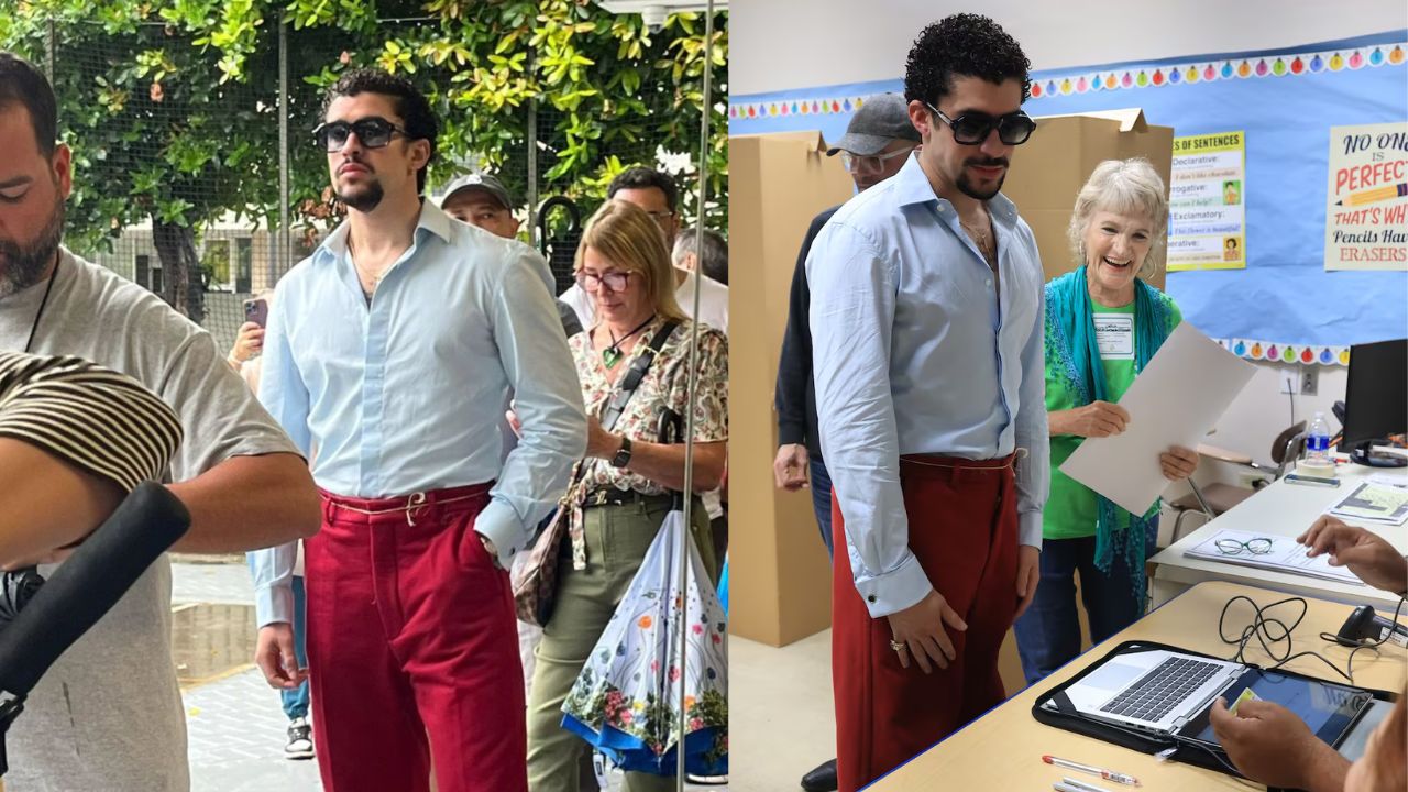 Imagen Principal de Nota: Bad Bunny llega a centro de votación en Puerto Rico: ¿Apoyo a Donald Trump o Kamala Harris?