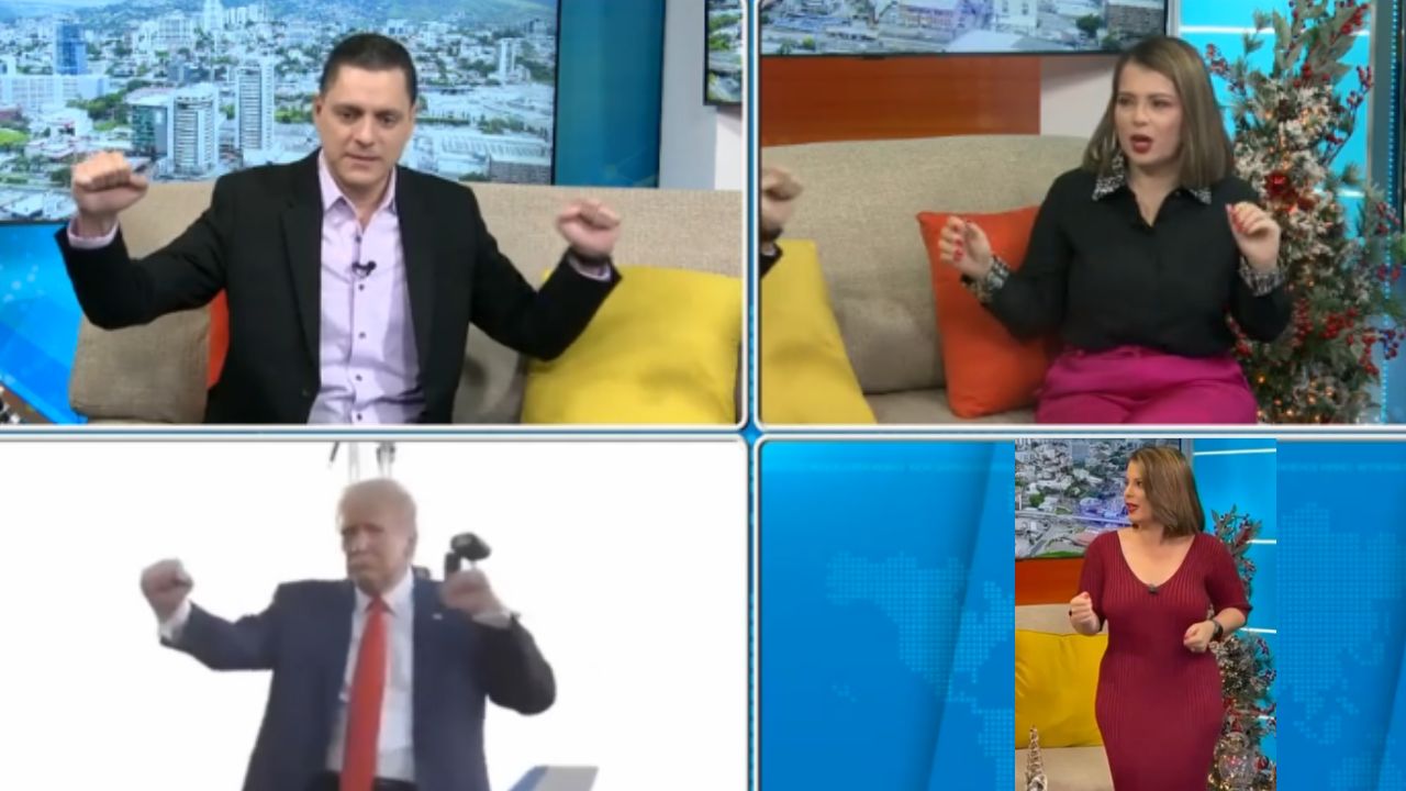Imagen Principal de Nota: Jacky Redondo y Efraín Farach se unen al viral trend de Donald Trump y cautivan las redes