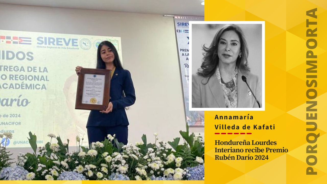 Imagen Principal de Nota: Hondureña Lourdes Interiano recibe Premio Rubén Darío 2024