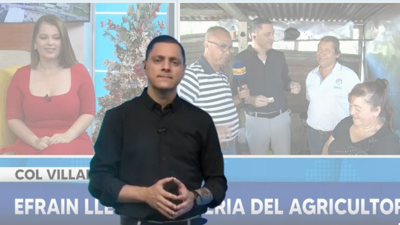 Imagen Principal de Nota: Reto cumplido: el presentador Efraín Farach visita la feria de Villanueva y compra tamales