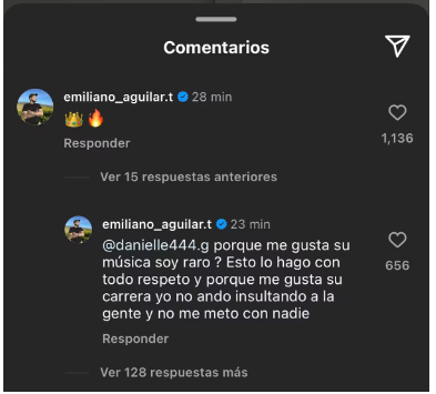 Emiliano Aguilar defiende sus mensajes a Cazzu, ex de Christian Nodal