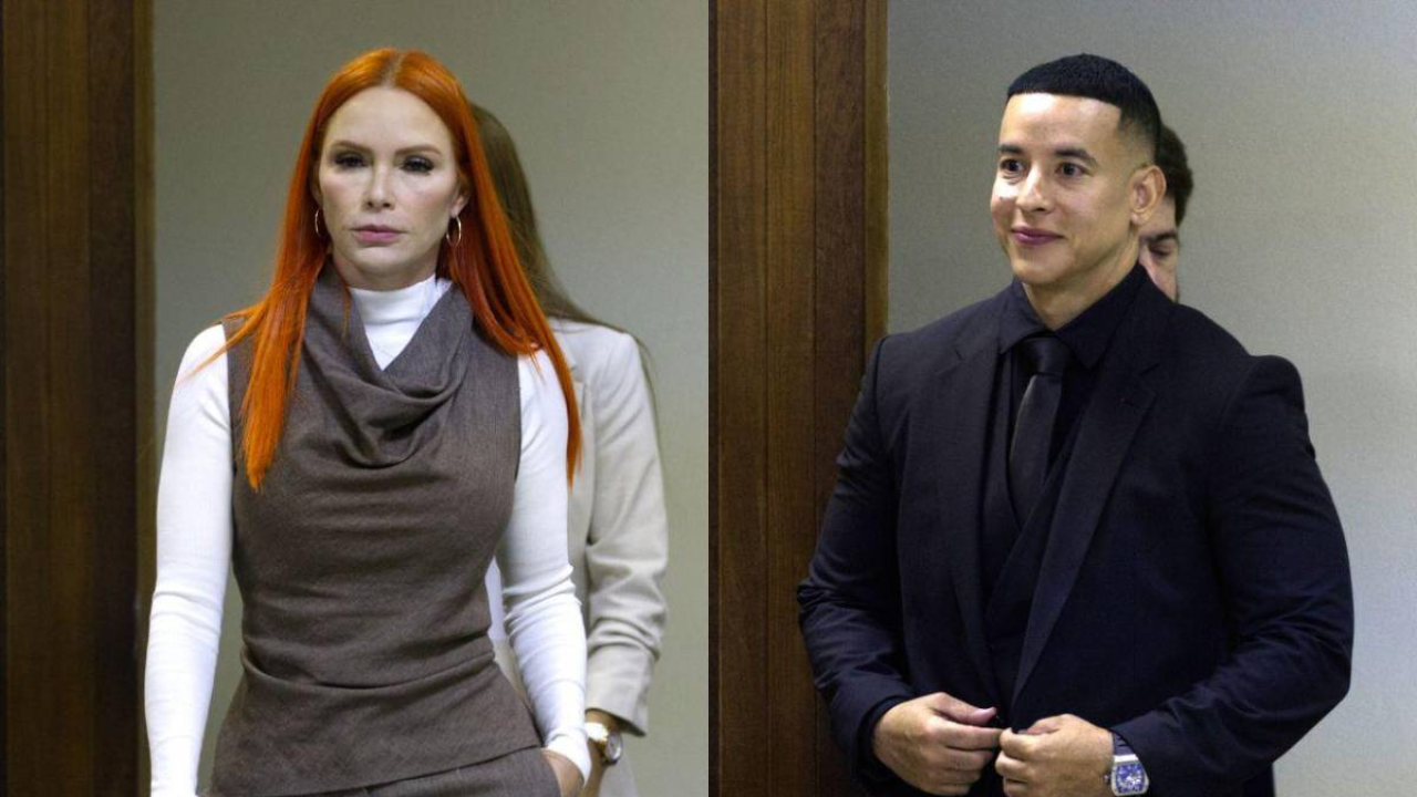 La pareja entrando al tribunal