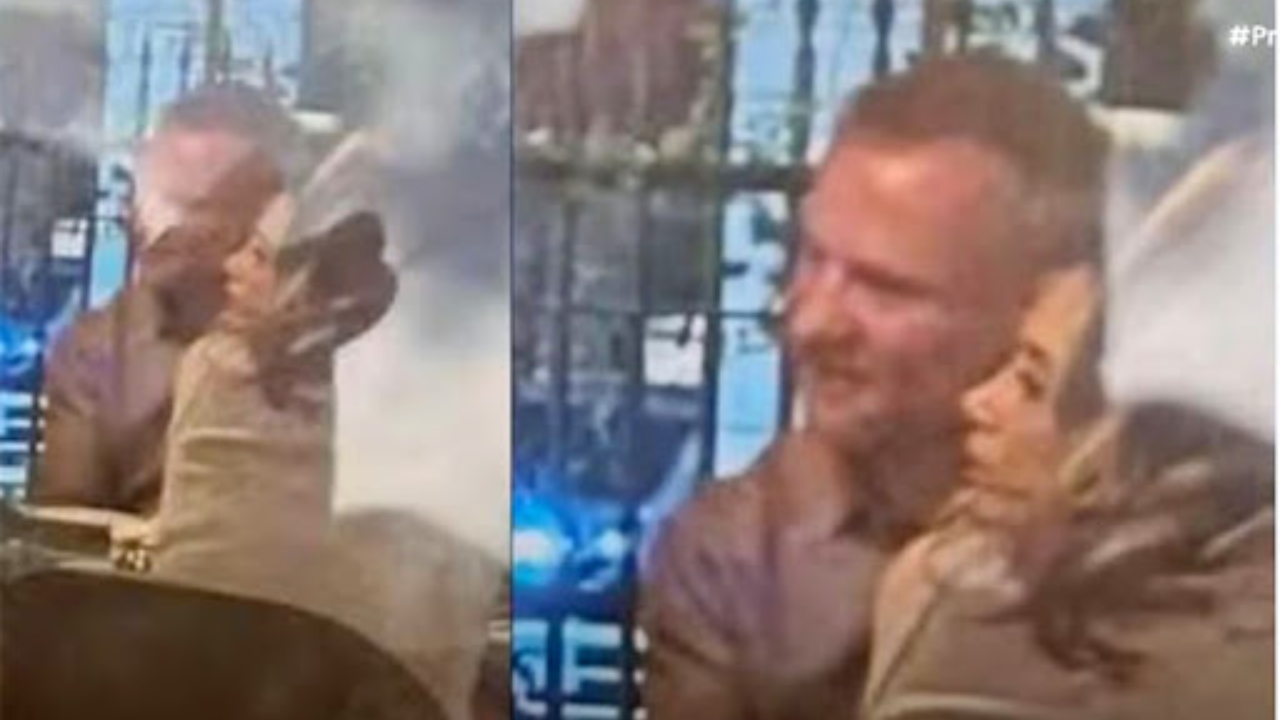 Felipe Kast y Pamela Diaz en restaurante.