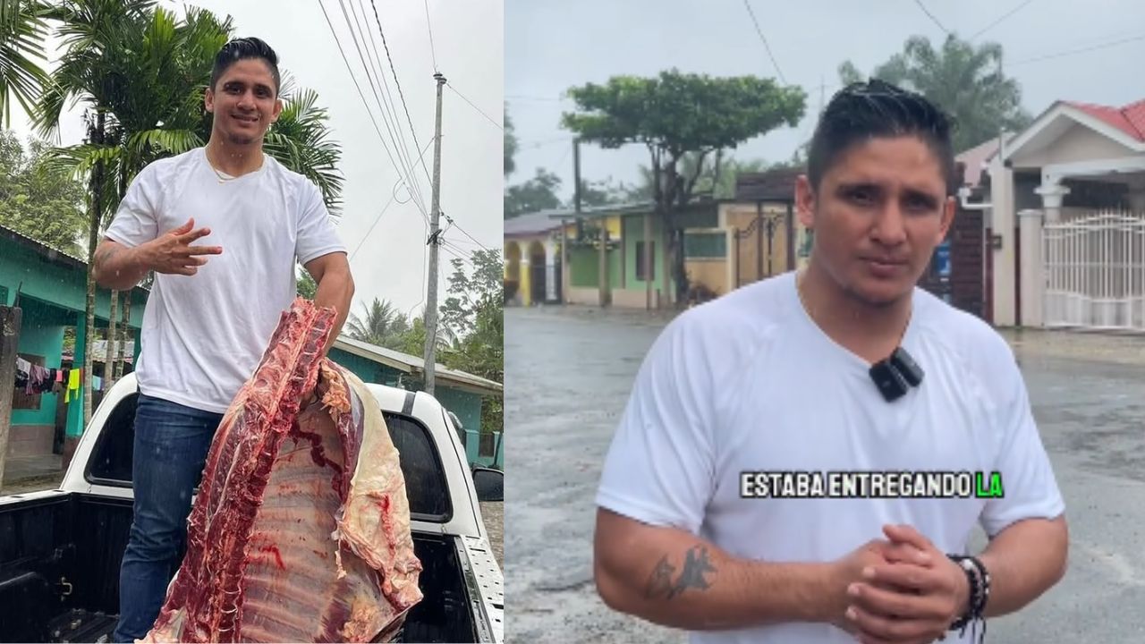 Imagen Principal de Nota: Creador de contenido hondureño sorprende al regalar carne de novilla