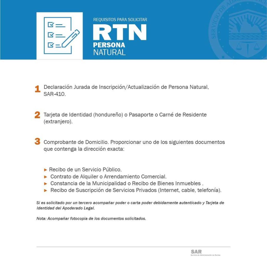 Trámites en el Servicio de Administración de Rentas (SAR)