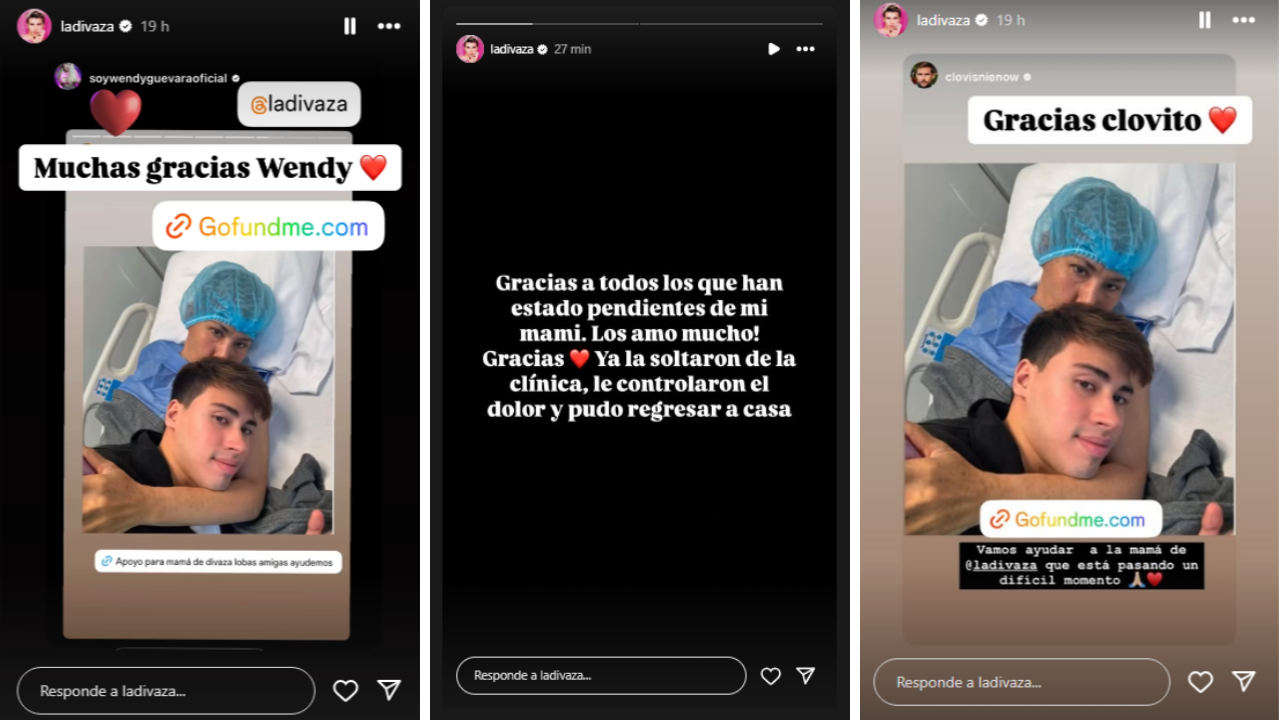 Capturas de historias de Instagram de La Divaza