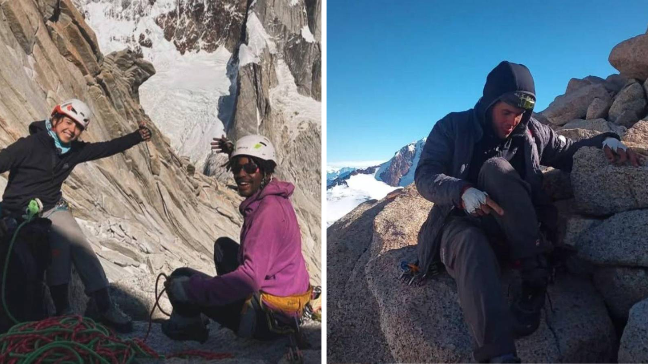personas en la montaña