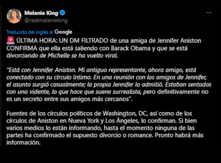 Jennifer Aniston y Barack Obama: