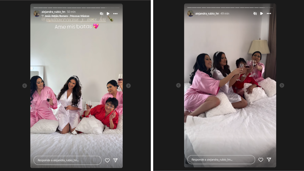 alejandra Rubio junto a su madre y hermanas