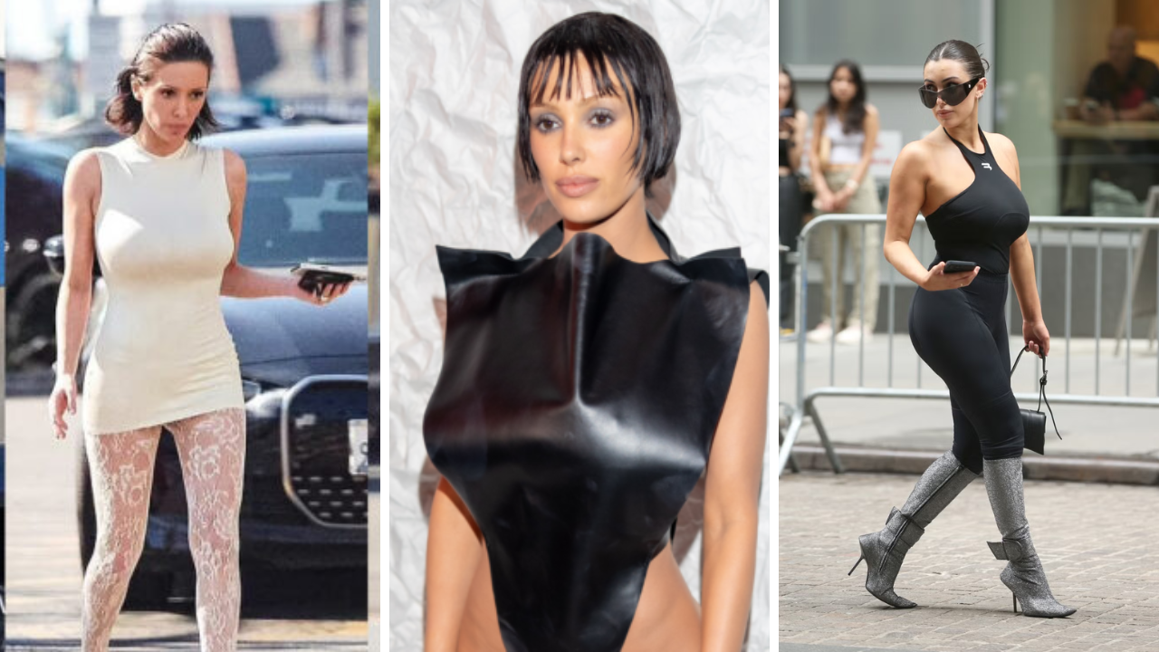 Imagen de Bianca Censori, la mujer que causó polémica en los Grammy 2025 por su arriesgado look