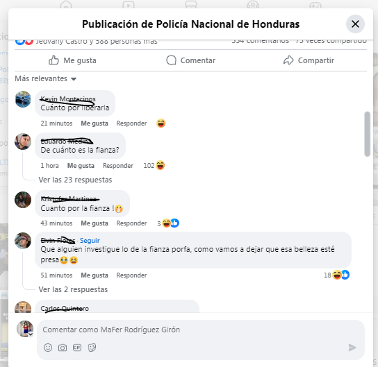 Captura de hondureña vinculada a la MS-13 desata debate en redes sociales