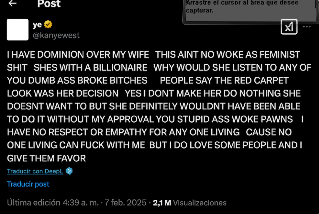 Kanye West bajo fuego