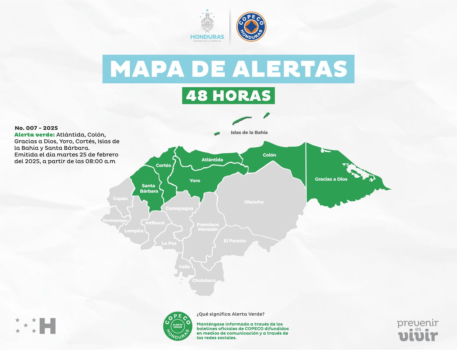 Mapa Copeco Alerta Verde