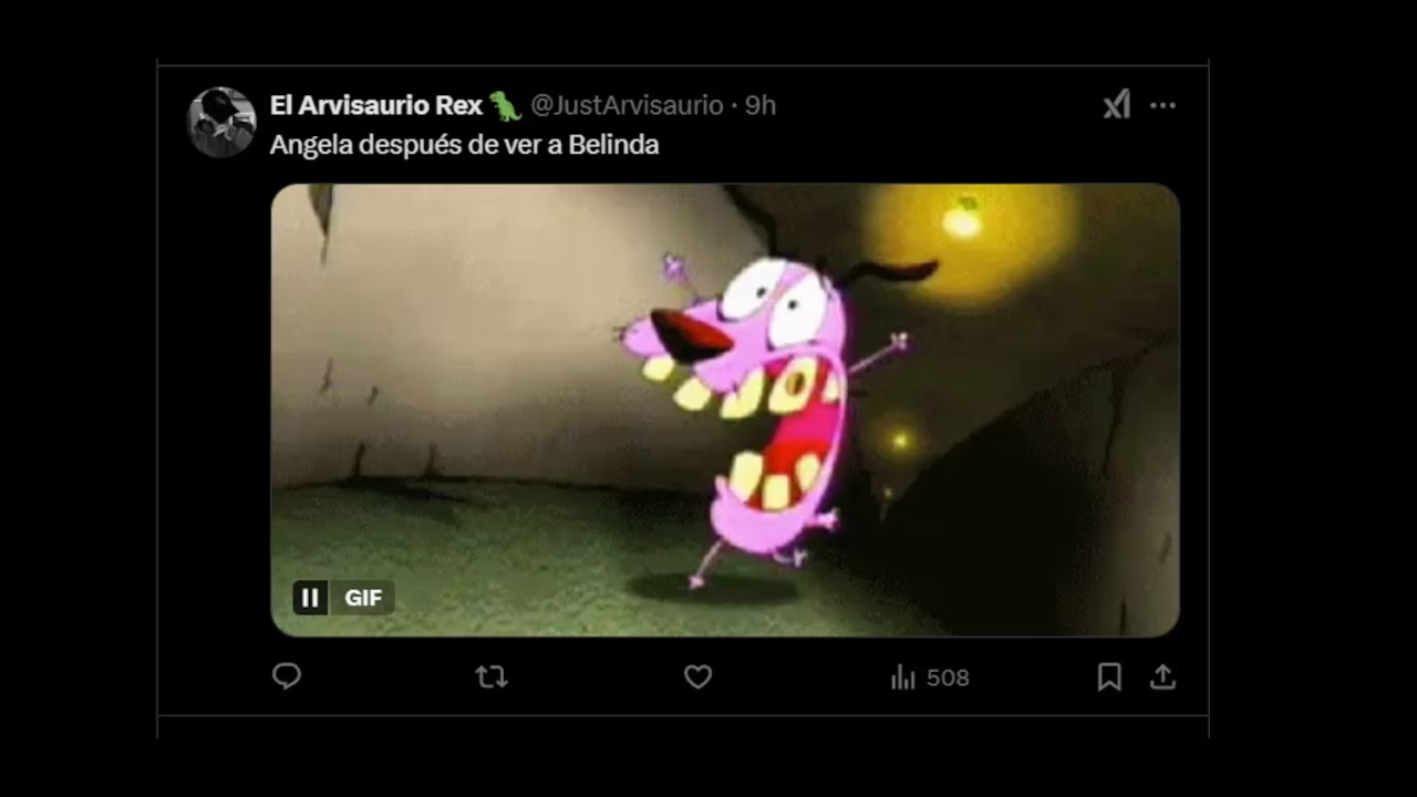 Dibujo animado siendo utilizado para memes contra Ángela Aguilar 