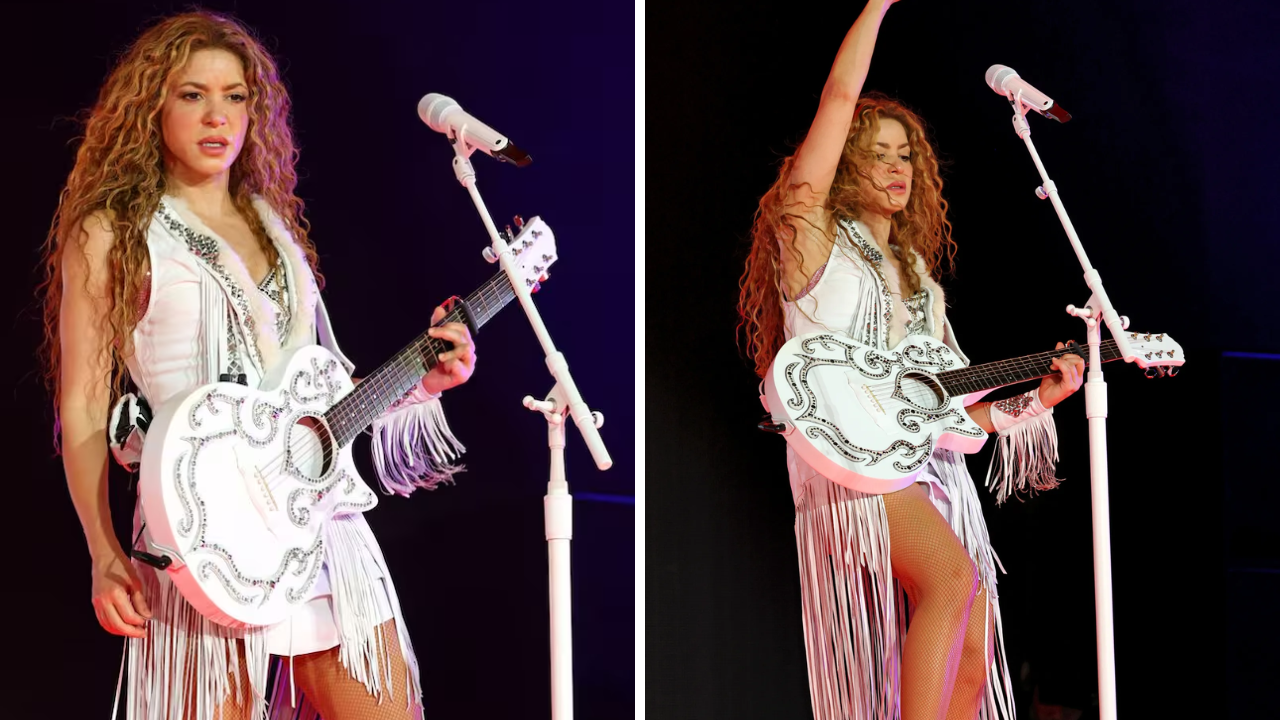 shakira con su tercer look de la noche en concierto e rio de janeiro, Brasil 