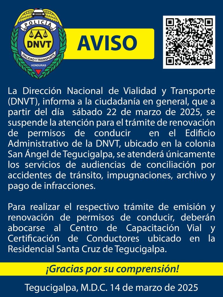 Comunicado a conductores
