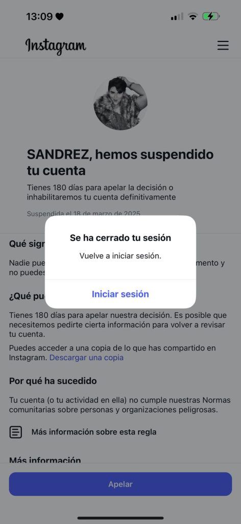 El influencer fue víctima de un hackeo en su cuenta personal de Instagram.