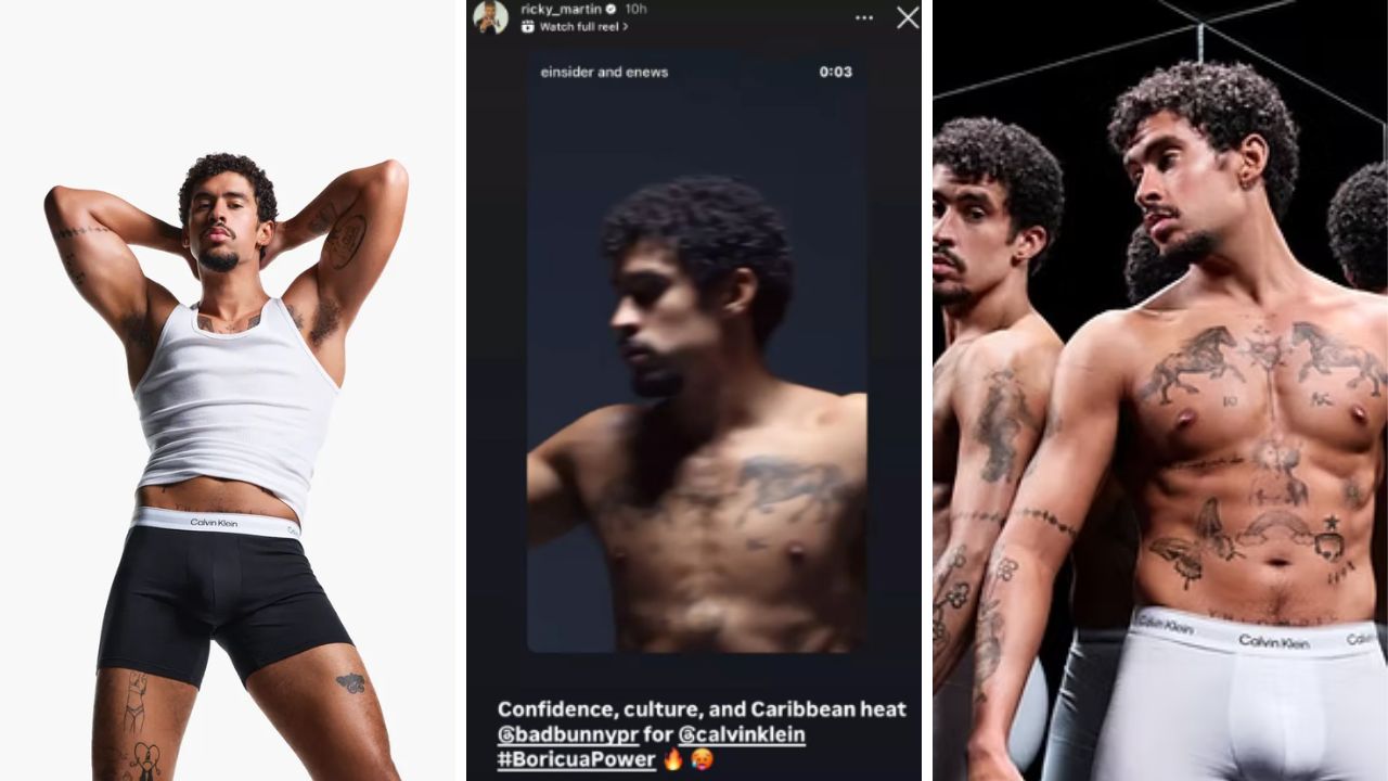 Bad Bunny en ropa interior de Calvin Klein