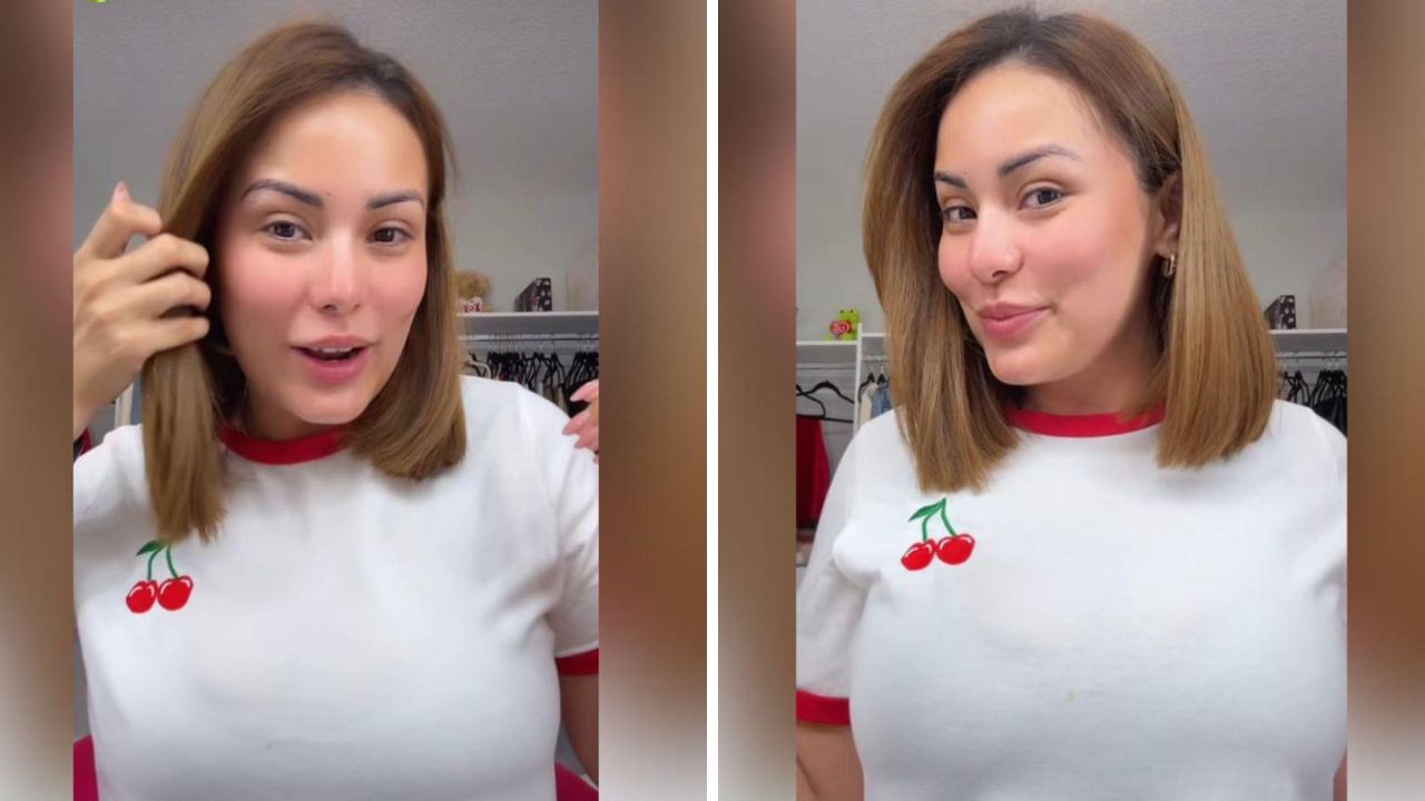 Elsa Oseguera mostrando su cabello