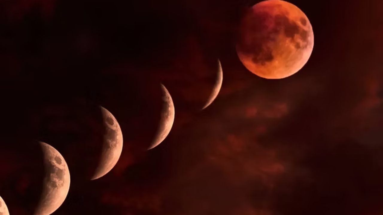 Fases de la luna en eclipse