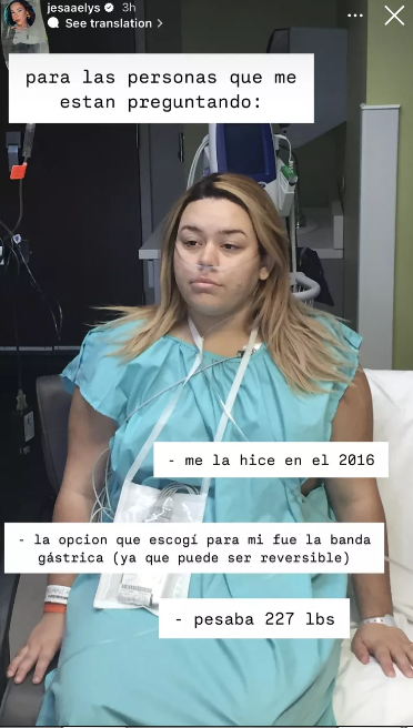 Jesaelys Ayala previo a su cirugía