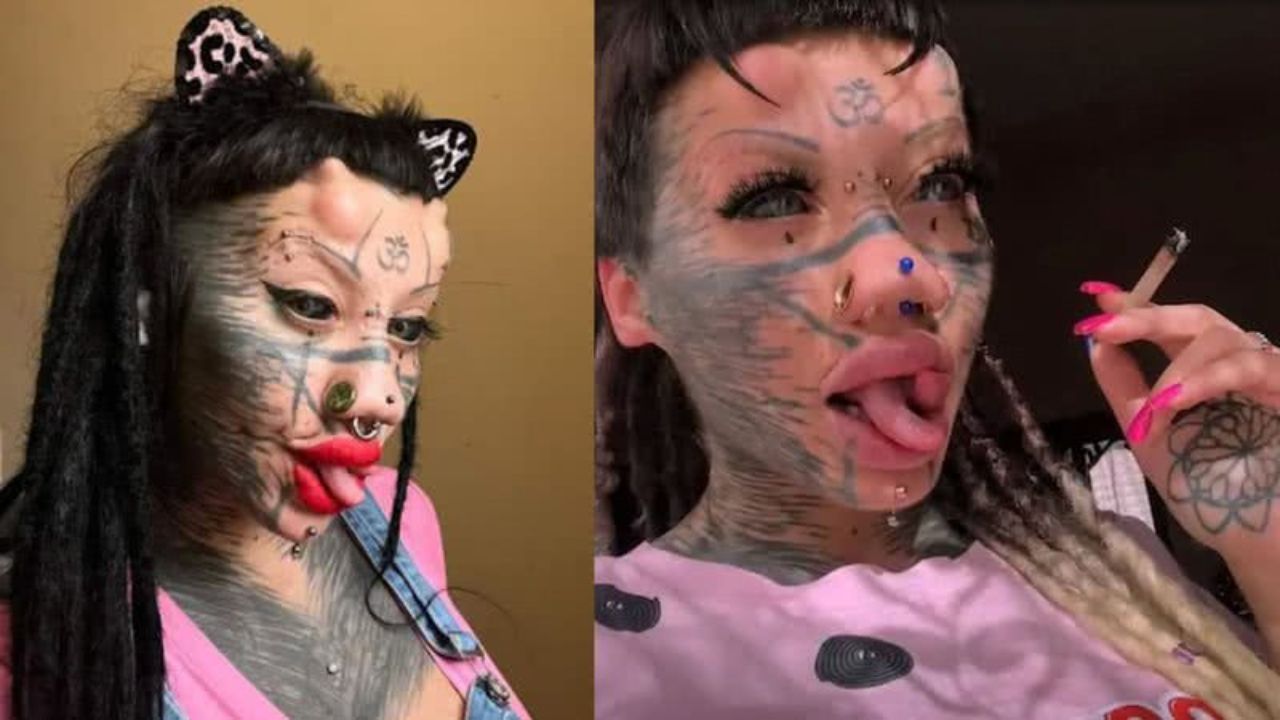 Mujer gata humana