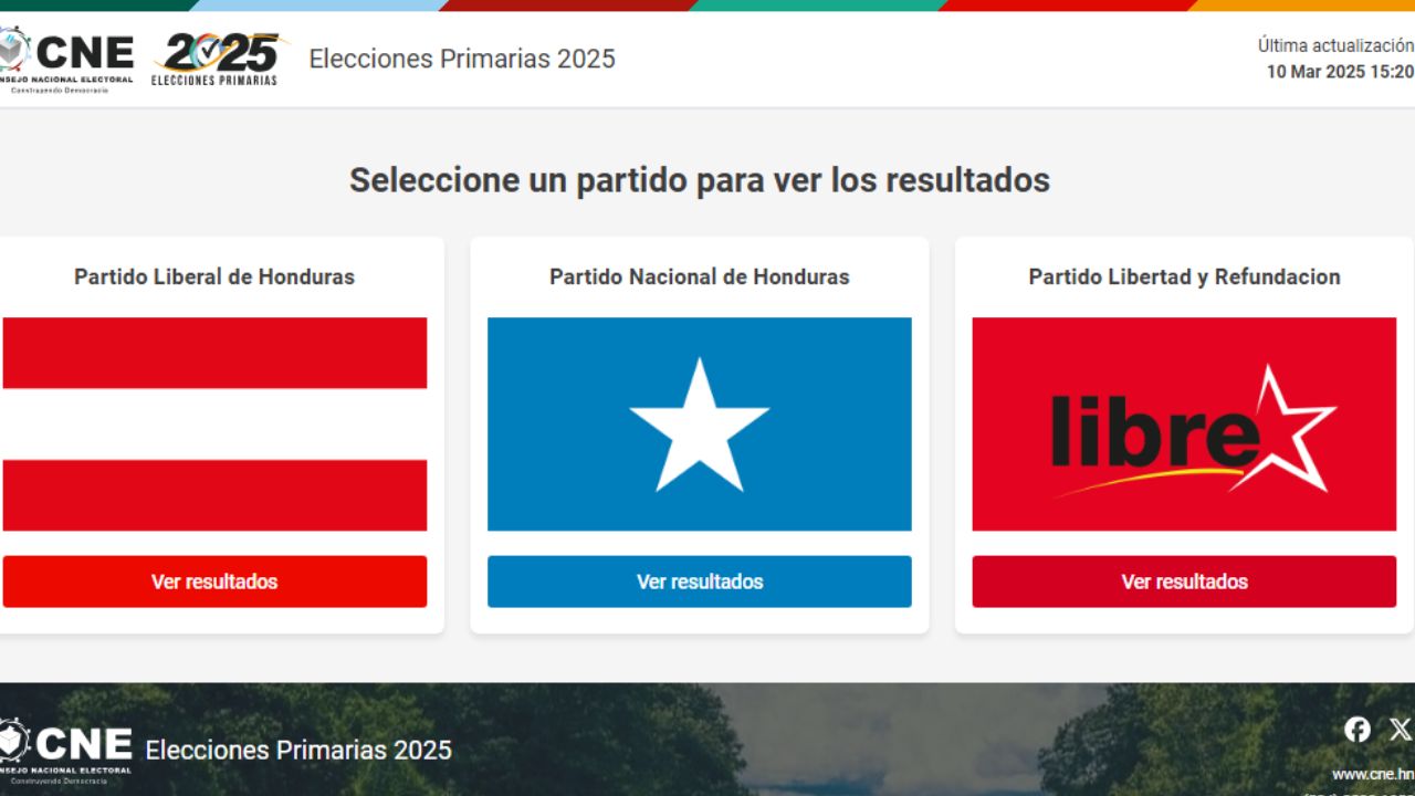 portada principal con las banderas de los partidos participantes en las elecciones primarias