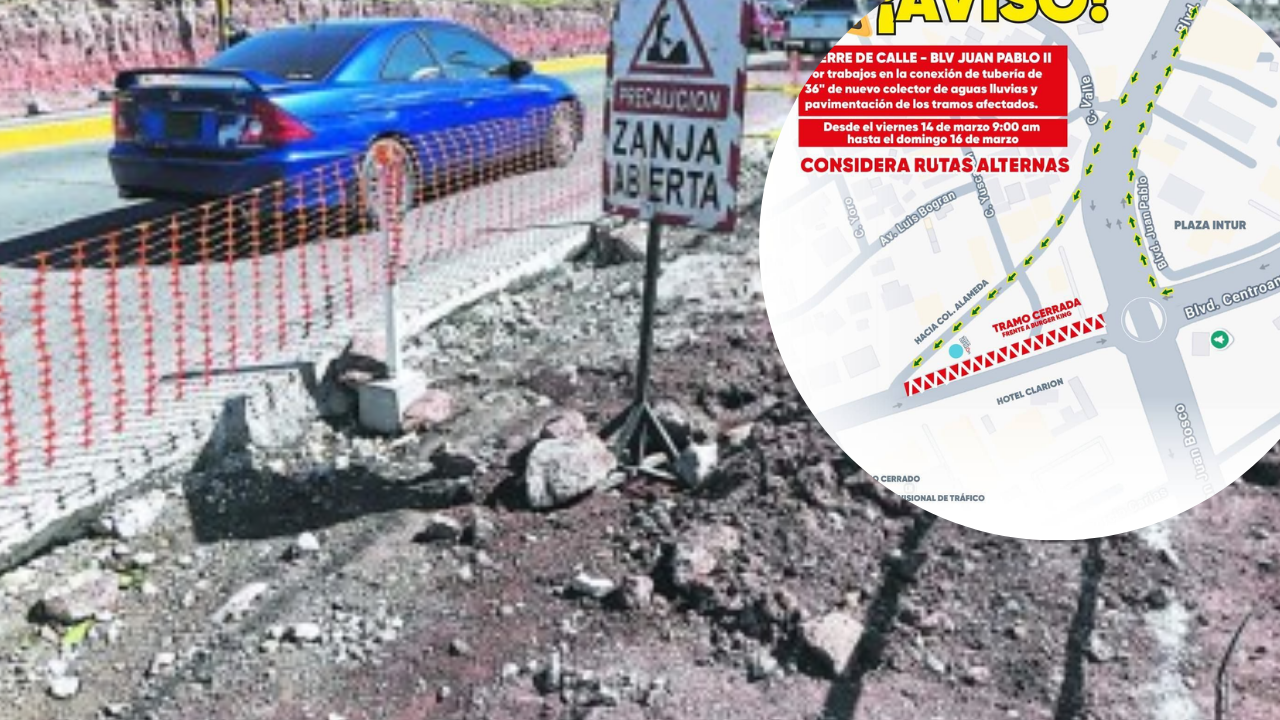 Imagen Principal de Nota: ¡Alerta, conductores! Cierre de calle en el bulevar Juan Pablo II a partir de hoy, viernes