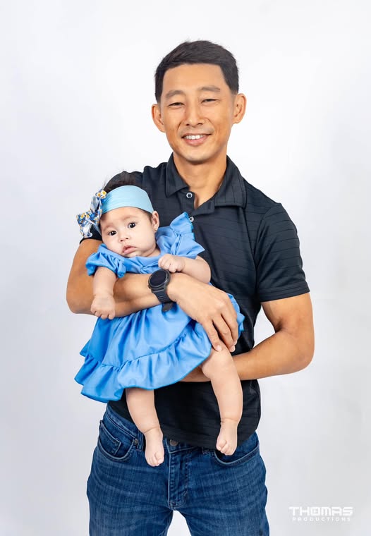 Shin Fuijyama y su hija Sofía, foto por el día del Padre