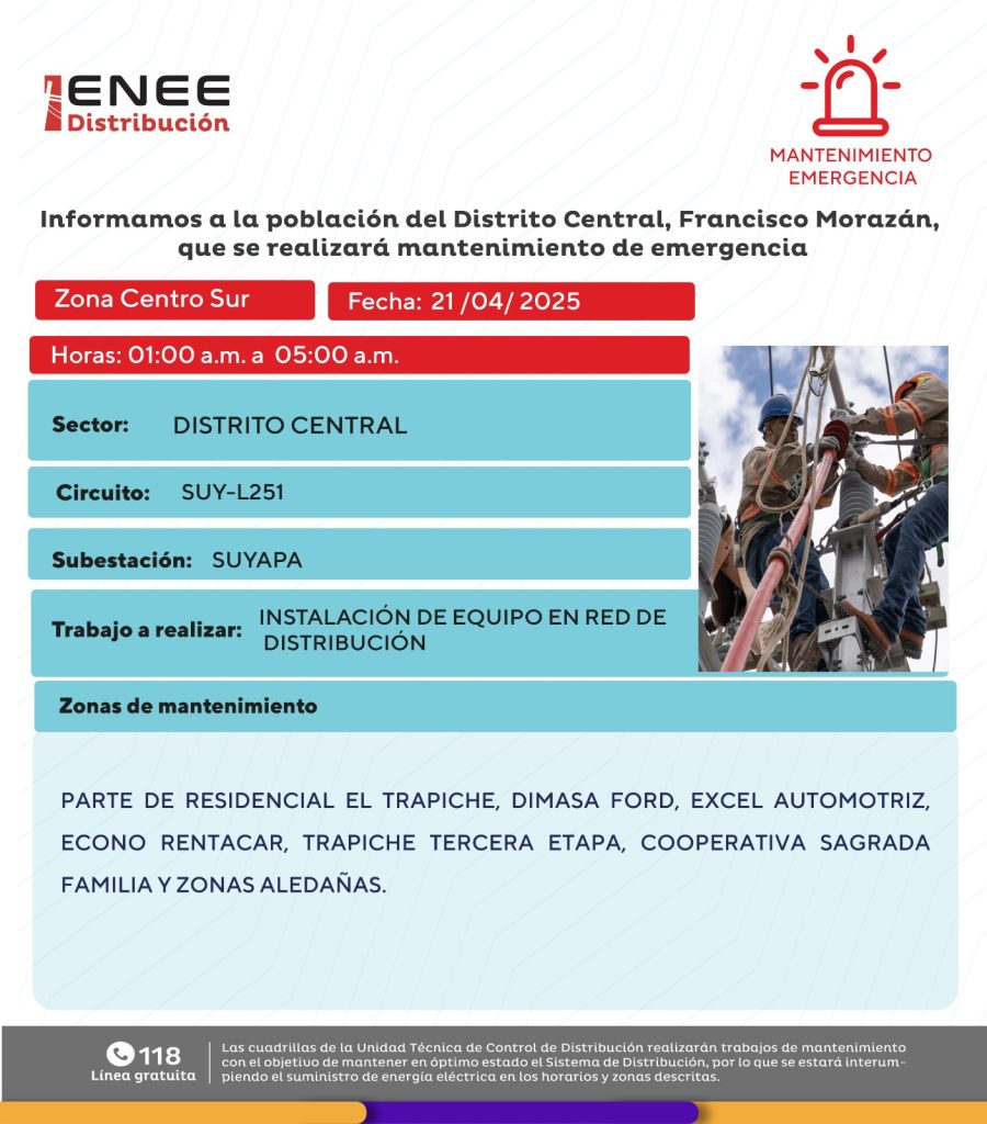 Zonas afectadas