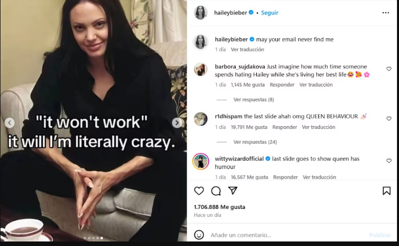 Captura de Pantalla de la respuesta de Hailey