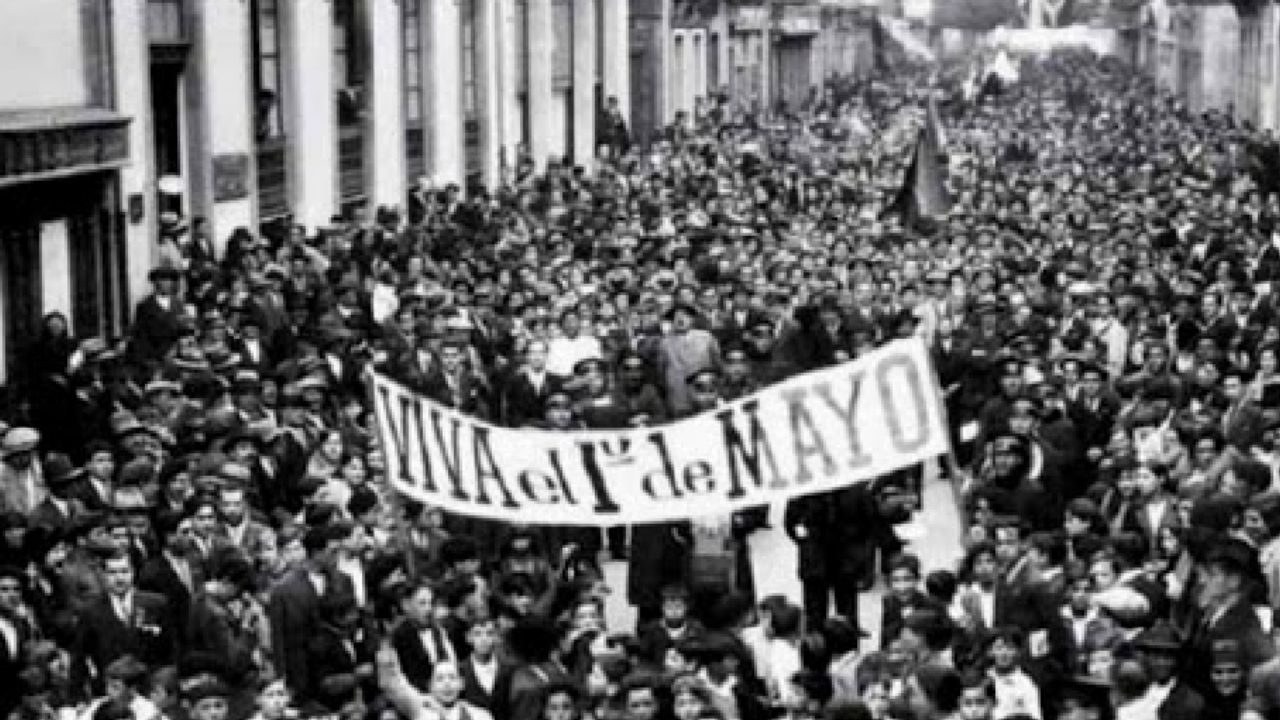 Marcha por el día del trabajador años atrás